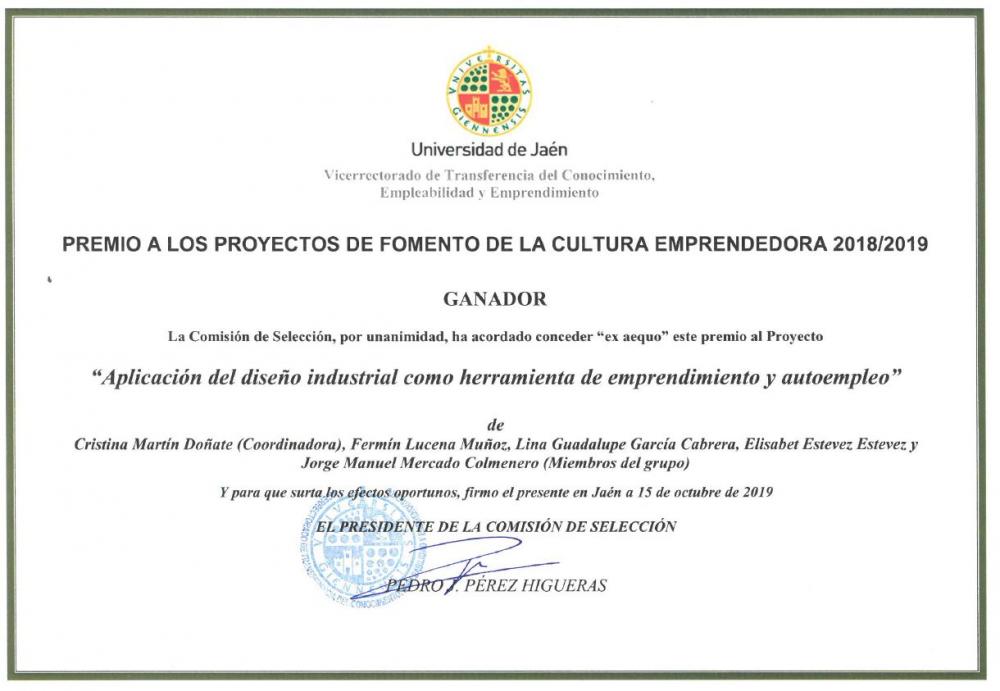 Proyectos de fomento de la Cultura Emprendedora 2018/2019