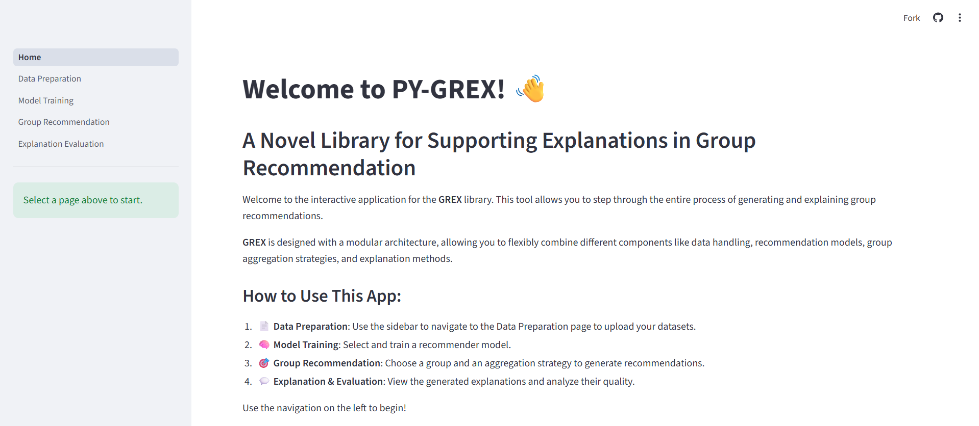 Captura de la interfaz de Py-grex